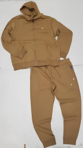 Nwt Polo Ralph Lauren Khaki Small Pony Double Knit Sweatsuit