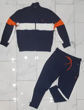 Nwt Polo Ralph Lauren Navy Blue/White Small Pony Sweatsuit