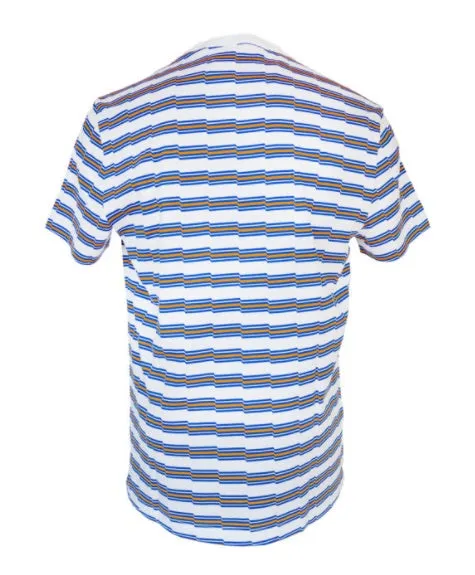 Original Penguin Retro Zig-Zag Stripe T-Shirt - Bright White