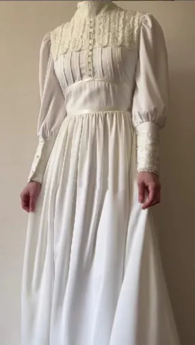Palace Lace Beaded Lamb Leg Sleeve Maxi Dress