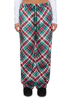 Plus Candy Cane Plaid Sweatpants