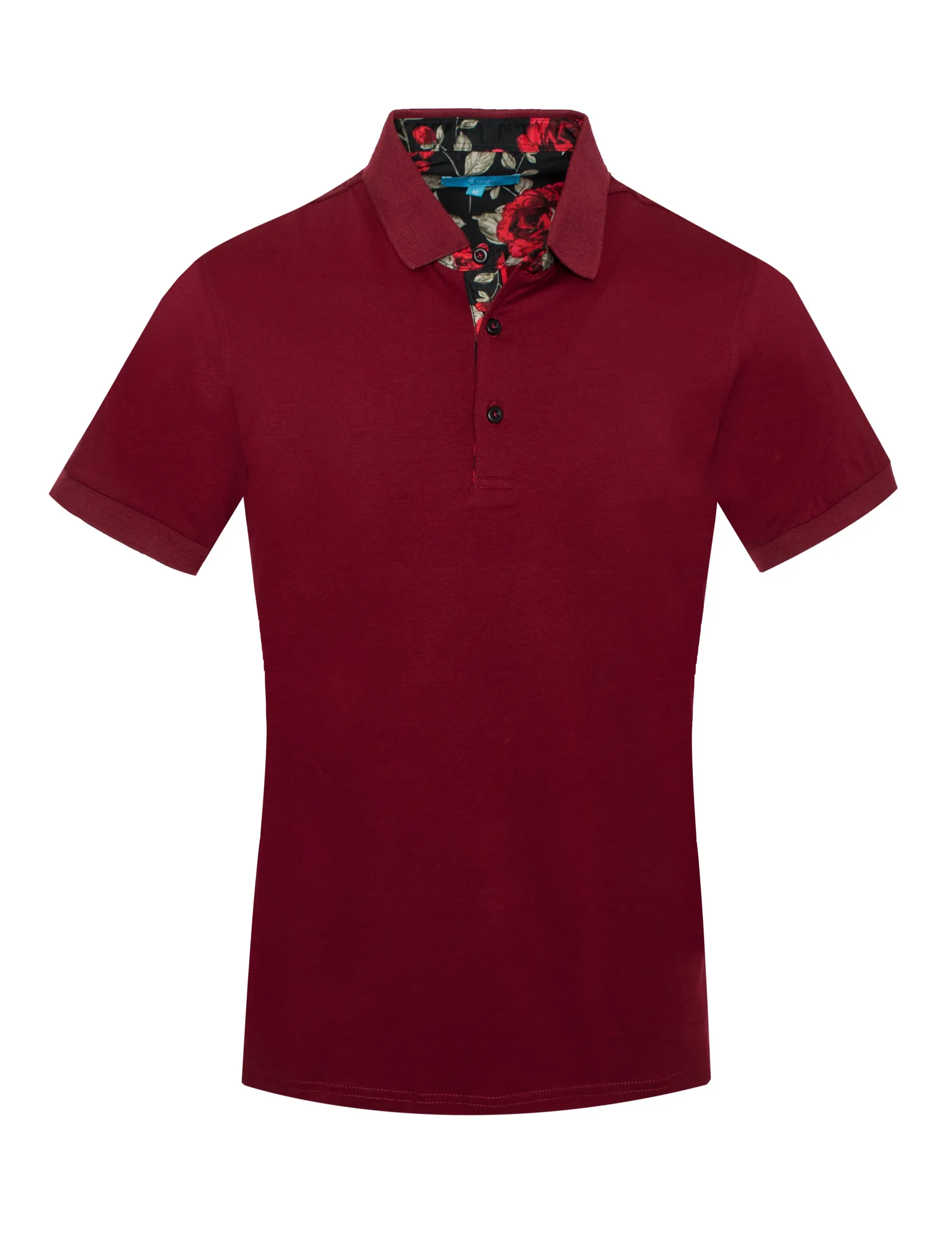 Polo stretch Cotton in Burgundy