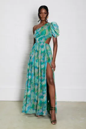 Renee Dress Green Print