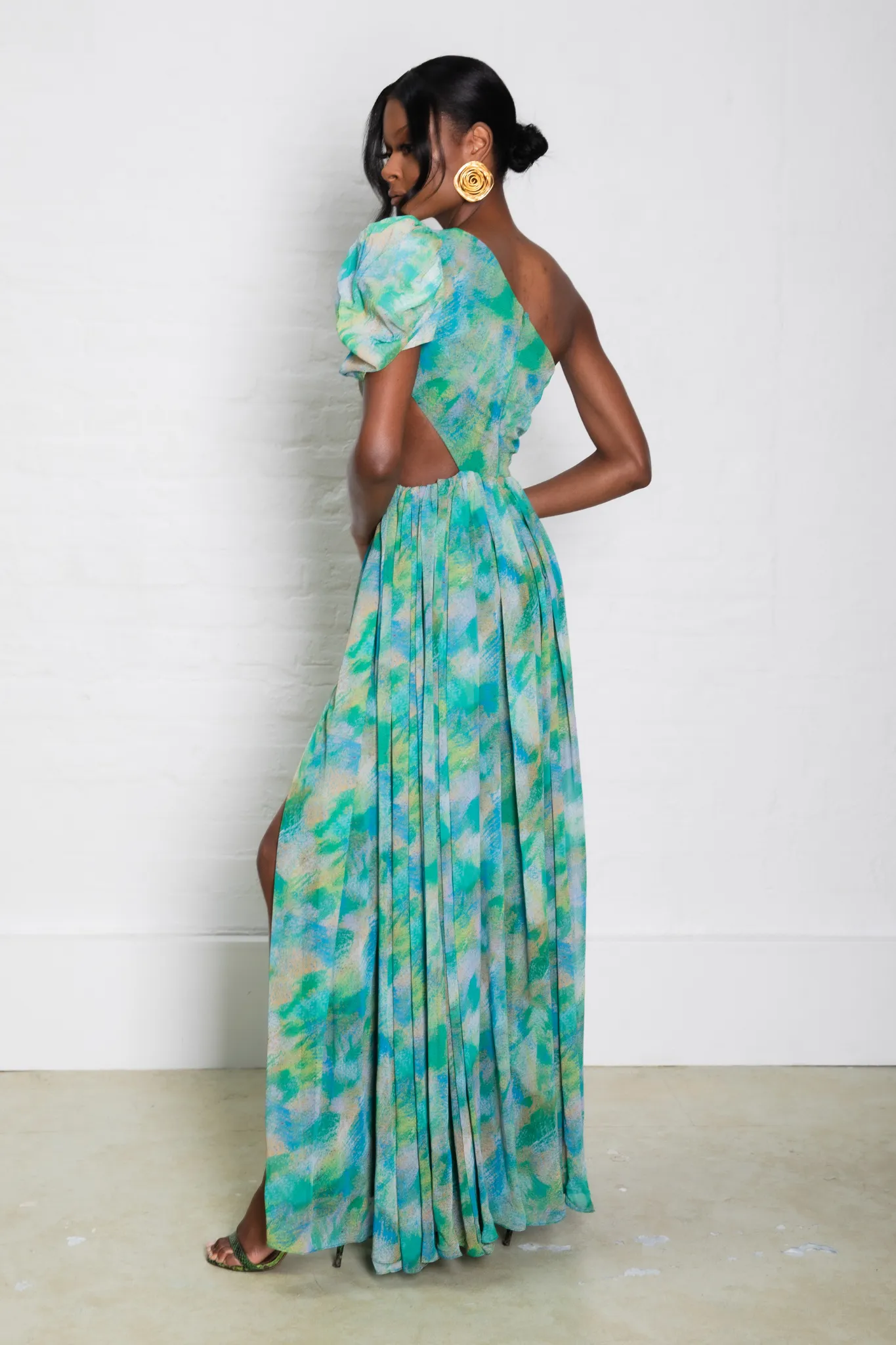 Renee Dress Green Print
