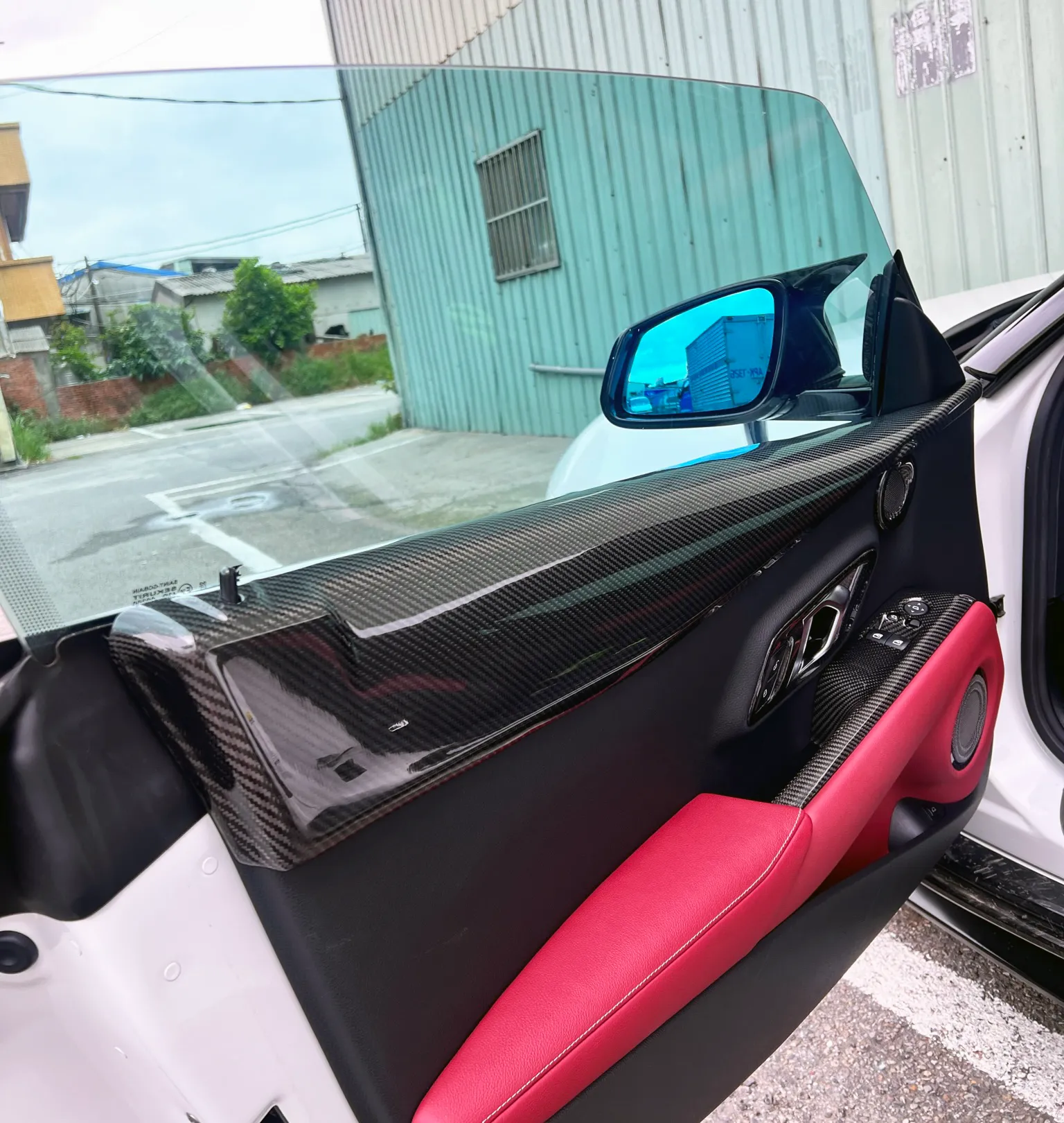 Rexpeed Carbon Fiber Door Trim Cover (MK5 Supra)