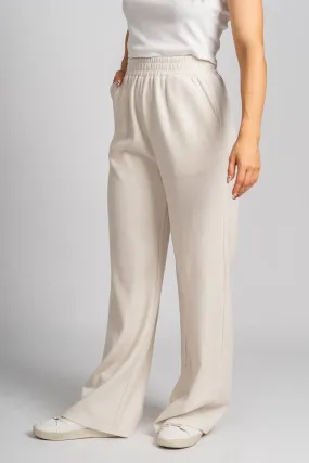 Ribbed sweatpants ecru