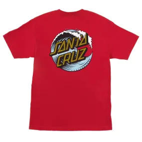 SANTA CRUZ Wave Dot Mens Graphic T-Shirt - Red