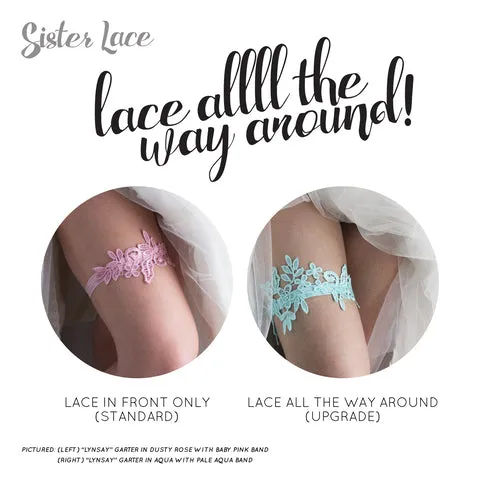 Silver Non-Slip Wedding Garter - The Gwen