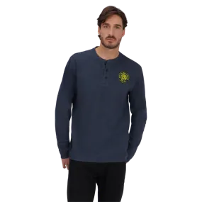 Ski-Doo Waffle Knit Thermal Long Sleeve Henley Shirt