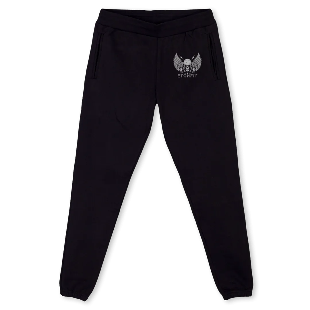 SKULLTESTPANTS Black Sweatpants.