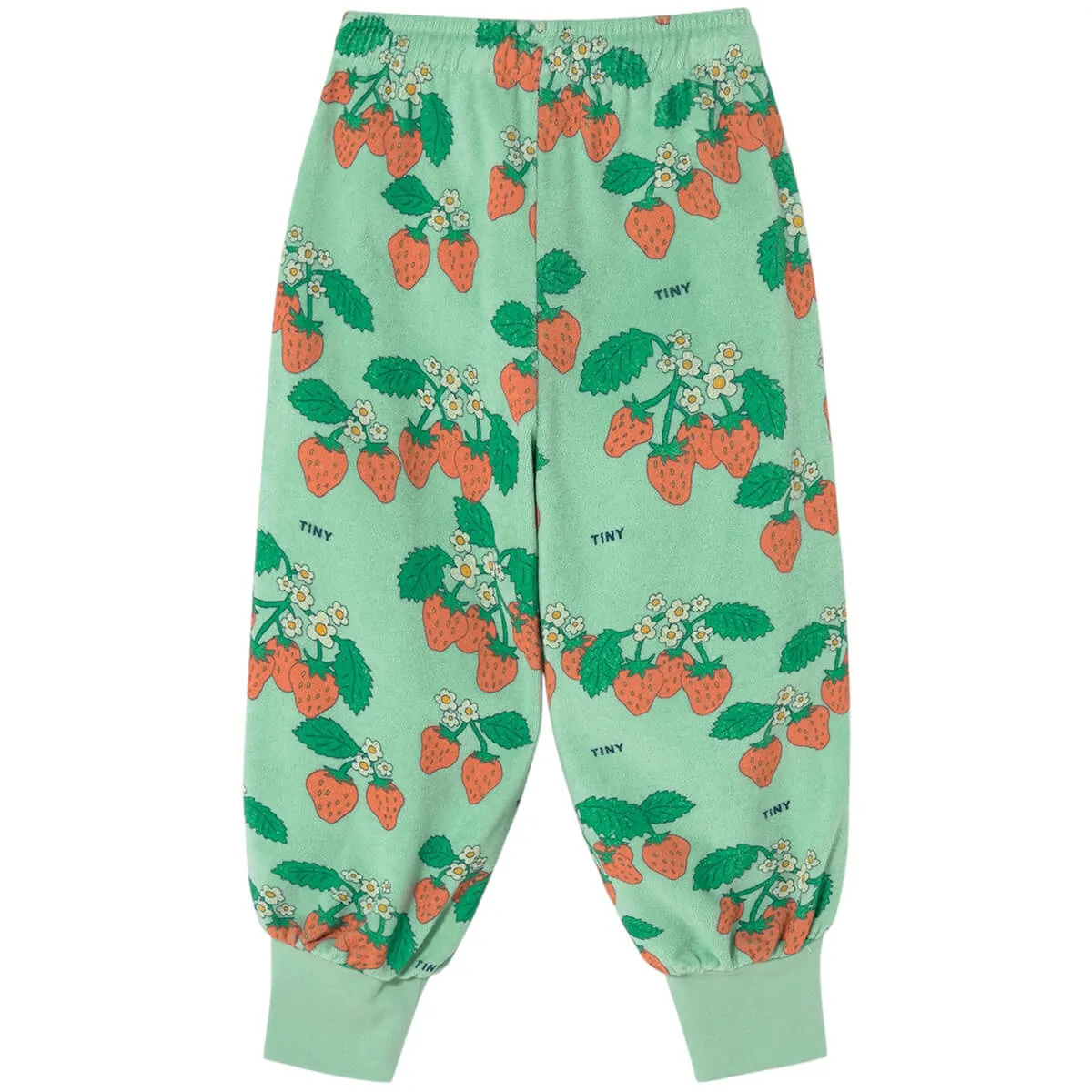 Strawberries Sweatpants in Washed Emerald by Tinycottons
