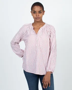 Striped Henley Blouse