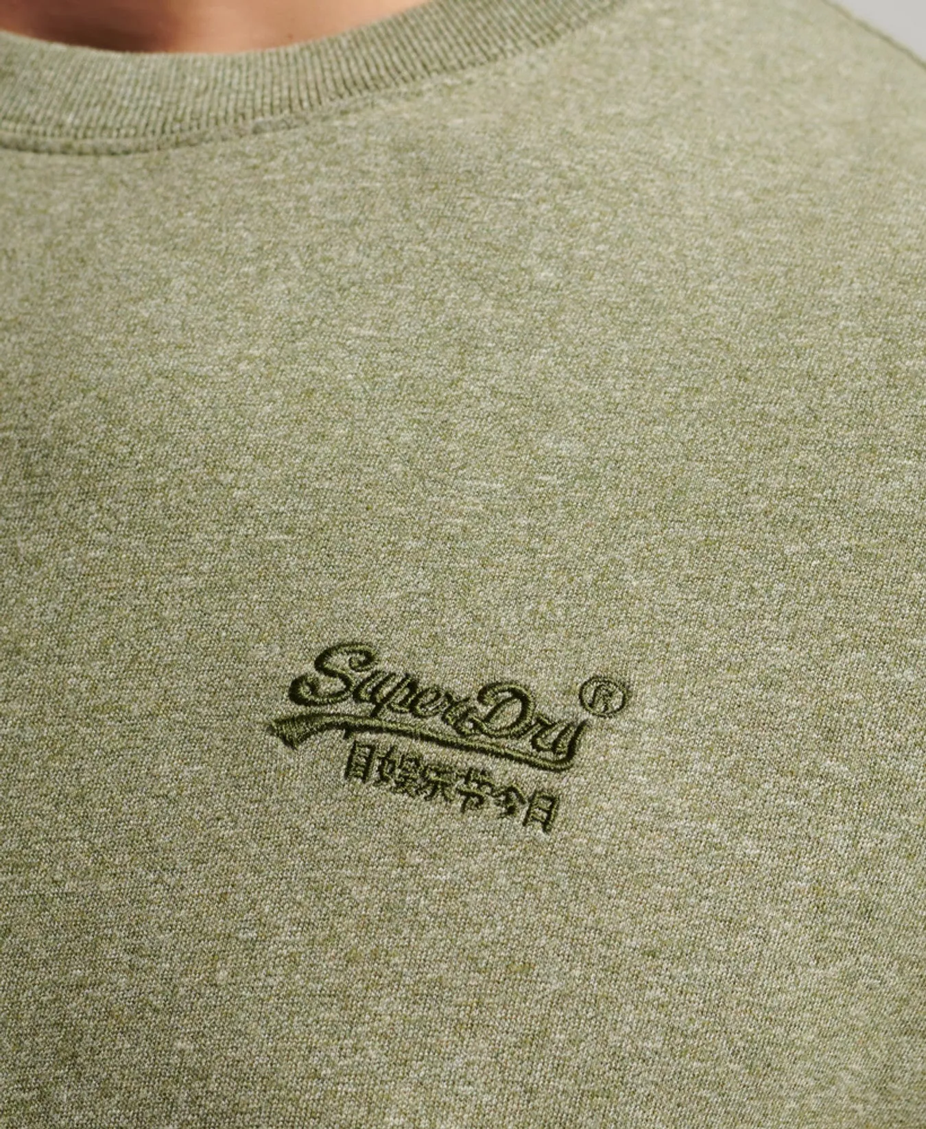 Superdry Vintage Logo Embroidery T-Shirt - Hushed Olive Grit