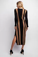 Sweater Striped Maxi Dress
