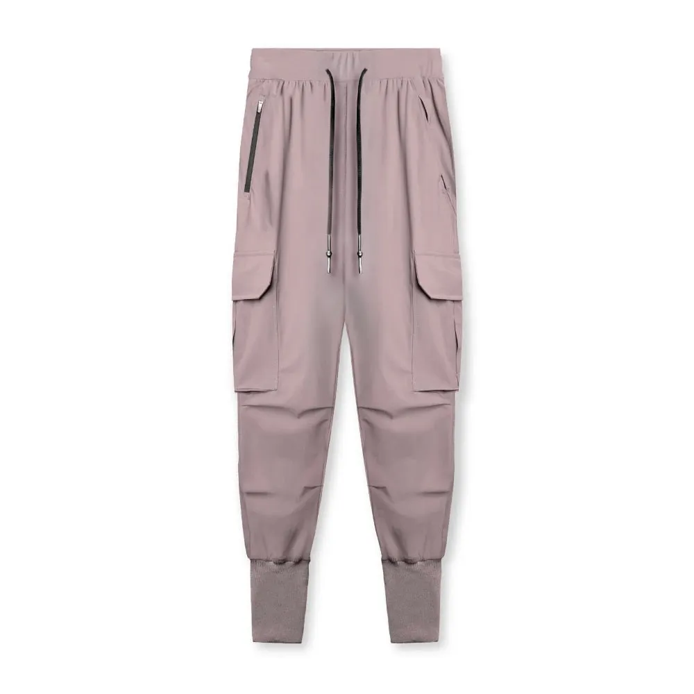 Sweatpants Men's Thin Ice Silk Running Pants Multi-pocket Fast-drying Jogging Training Pants