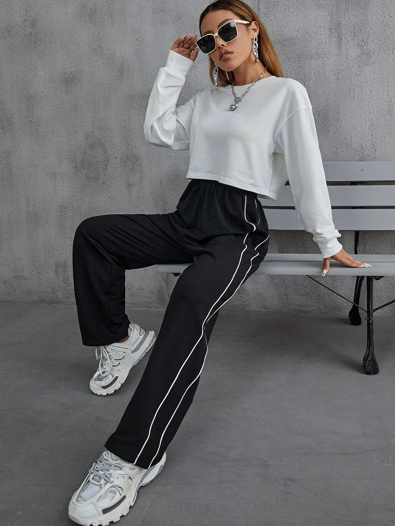 SXV Contrast Piping Trackpants