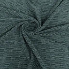 Teal Blue Stripe Hacci Sweat Knit Fabric