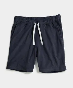 Terry Warm Up Short in Navy