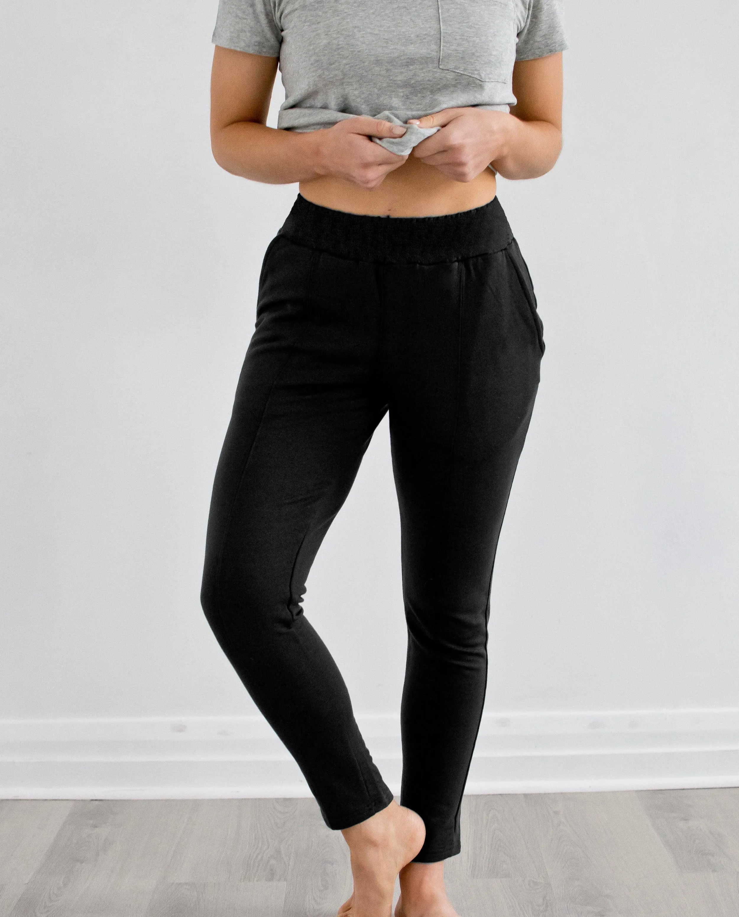 The French Terry Trouser Sweatpant in Black
