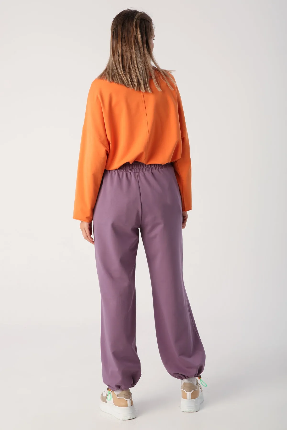 TLD Women Allday Dark Lilac Detailed Sweatpants - Kifisiá