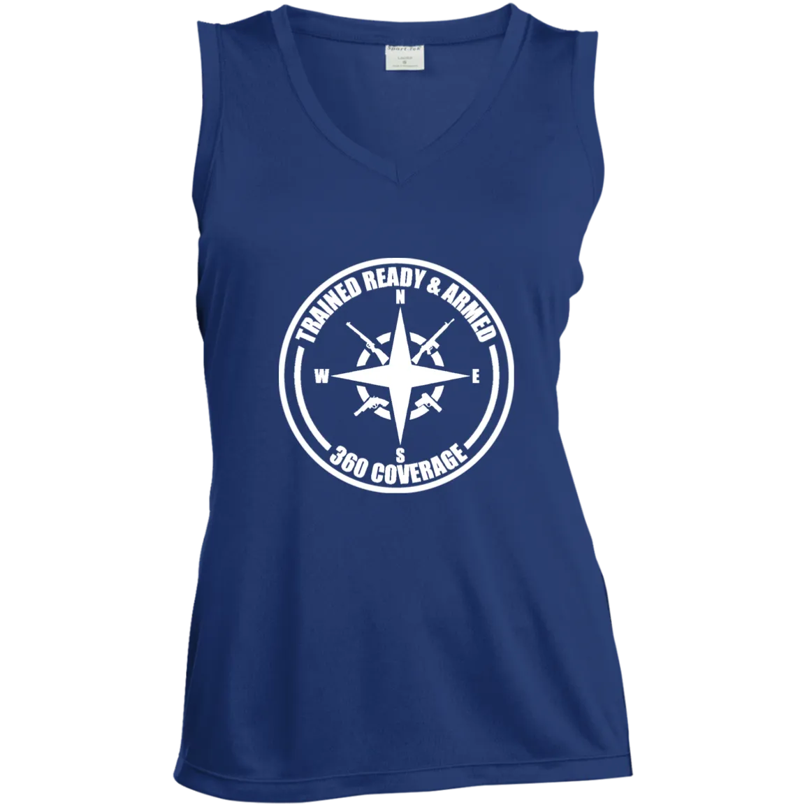 TRAINED READY ARMED LST352 Ladies' Sleeveless Moisture Absorbing V-Neck