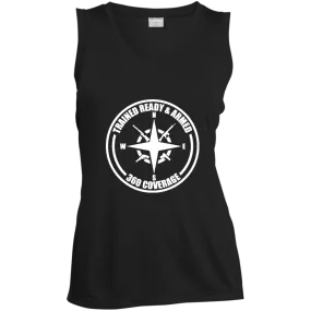 TRAINED READY ARMED LST352 Ladies' Sleeveless Moisture Absorbing V-Neck