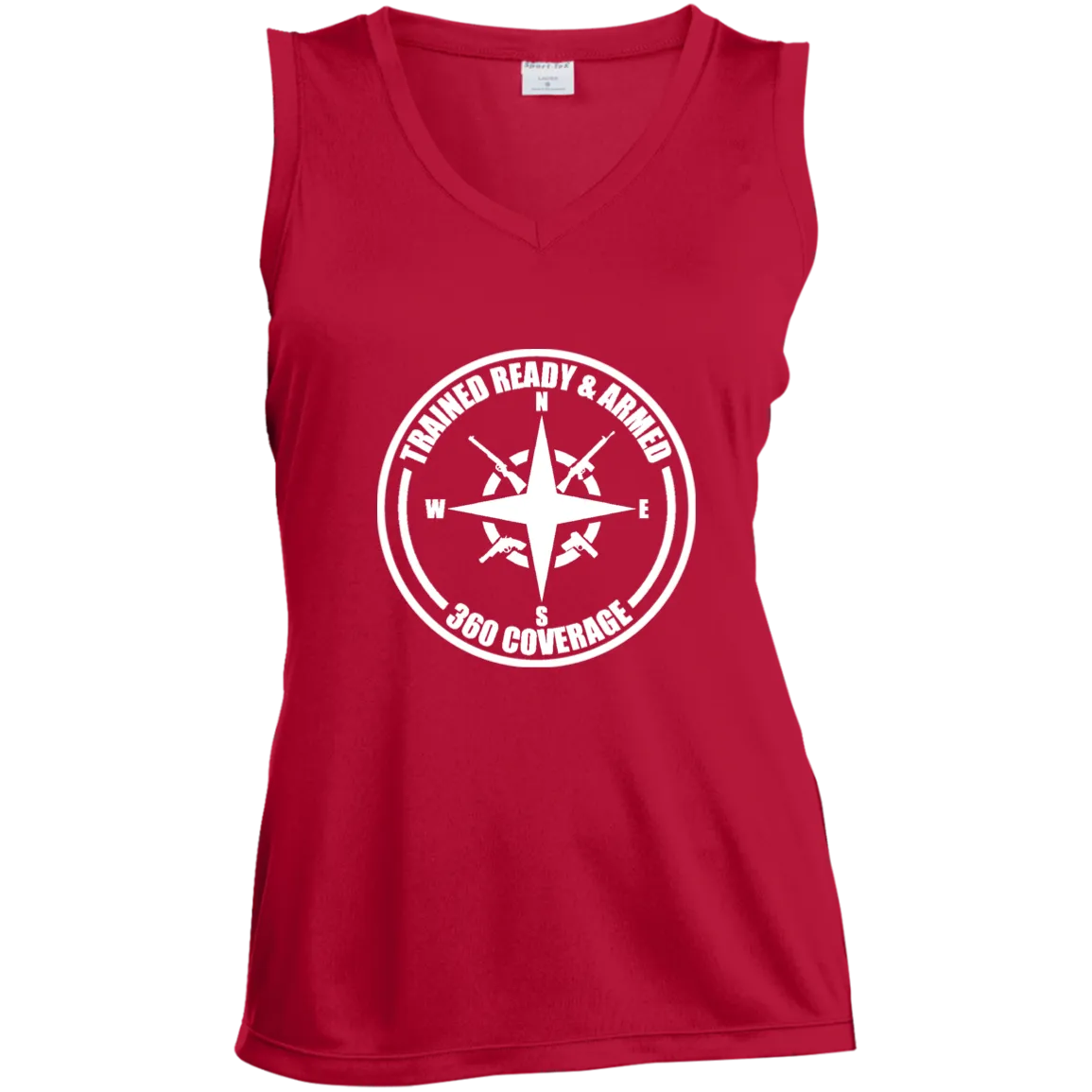 TRAINED READY ARMED LST352 Ladies' Sleeveless Moisture Absorbing V-Neck