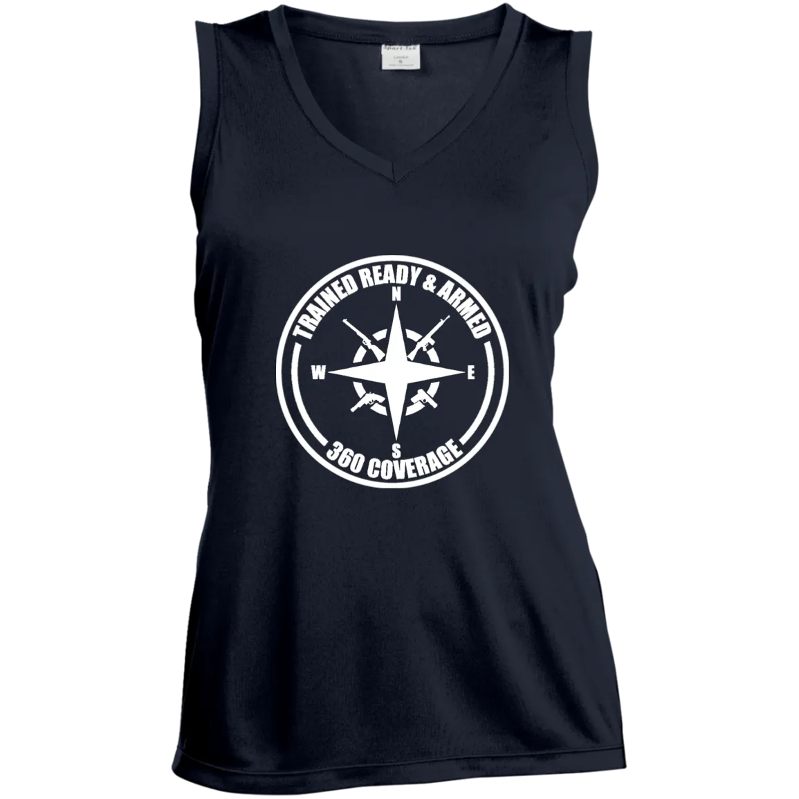 TRAINED READY ARMED LST352 Ladies' Sleeveless Moisture Absorbing V-Neck