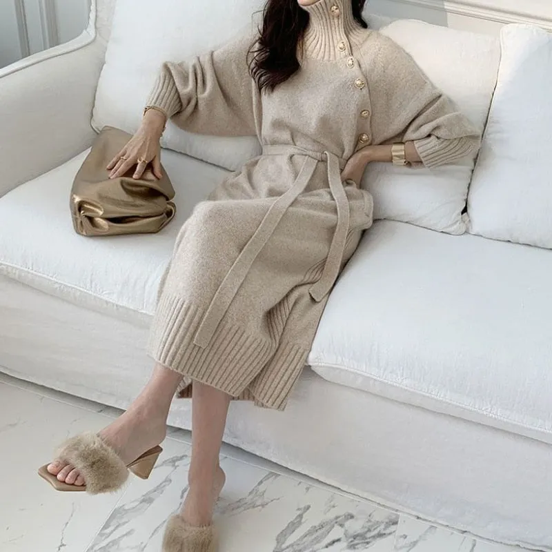 Turtleneck Sweater Dress
