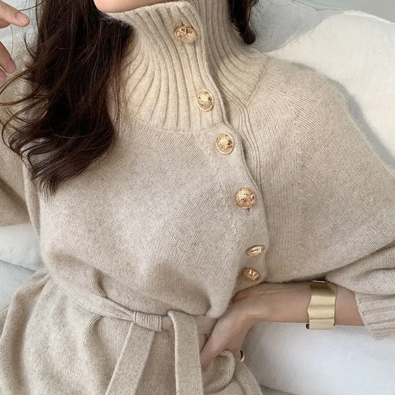 Turtleneck Sweater Dress