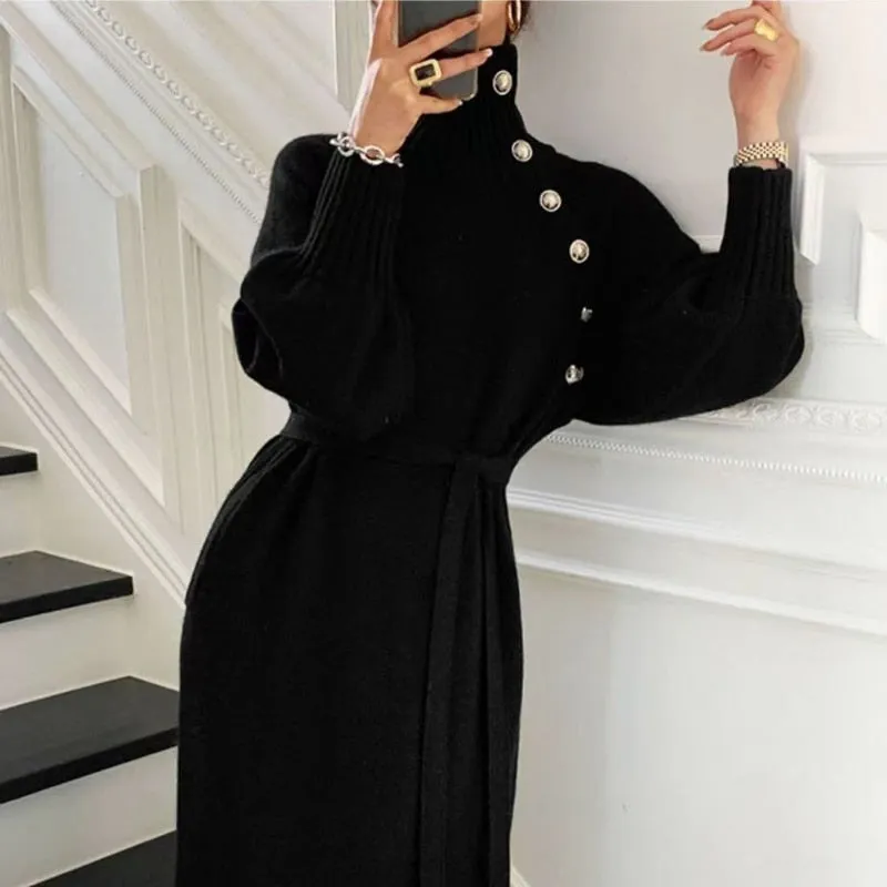 Turtleneck Sweater Dress