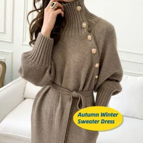 Turtleneck Sweater Dress