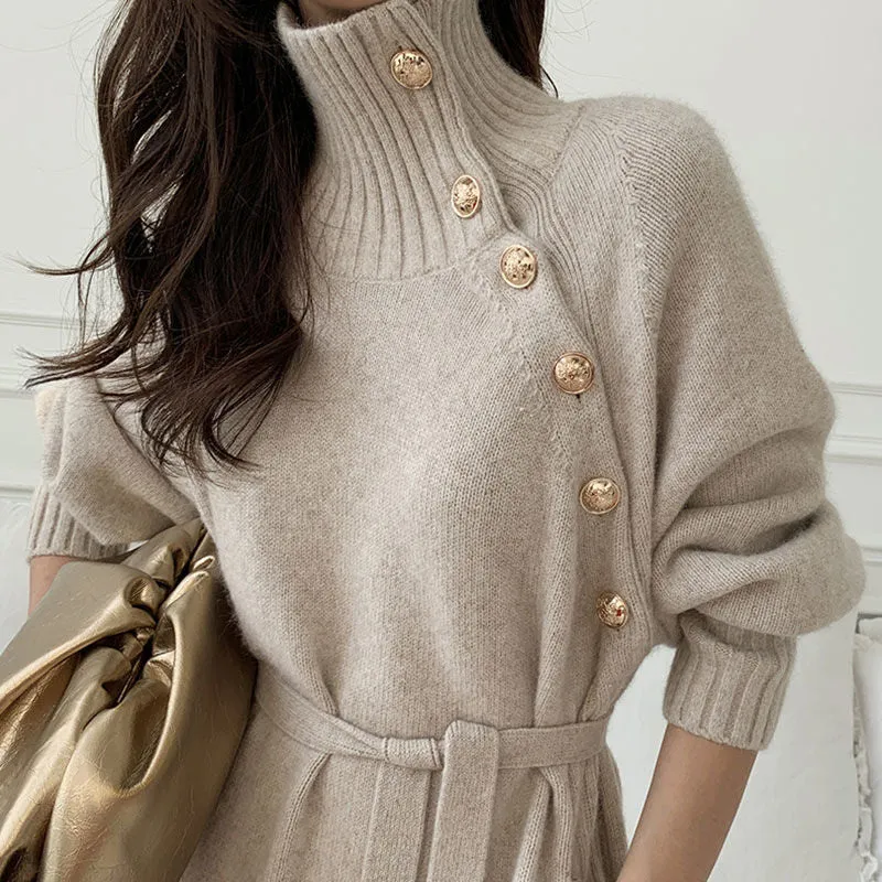 Turtleneck Sweater Dress
