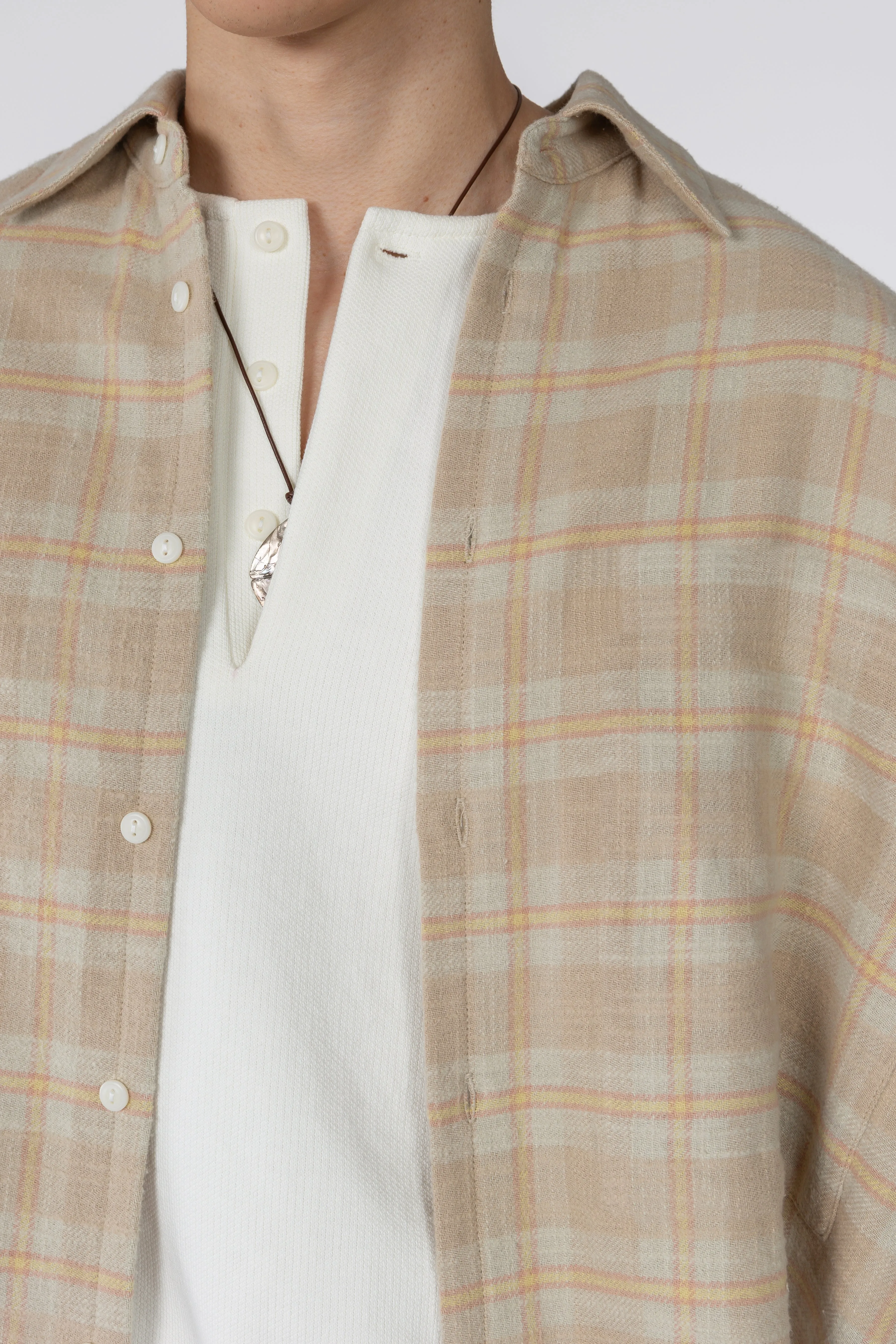Ultra Oversized Shirt - Faded Cottage Plaid