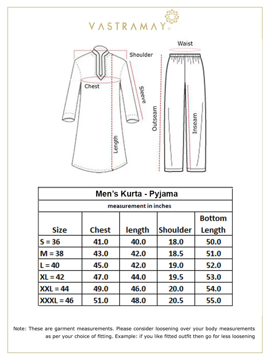 Vastramay Cream Mirror Work Kurta Pyjama