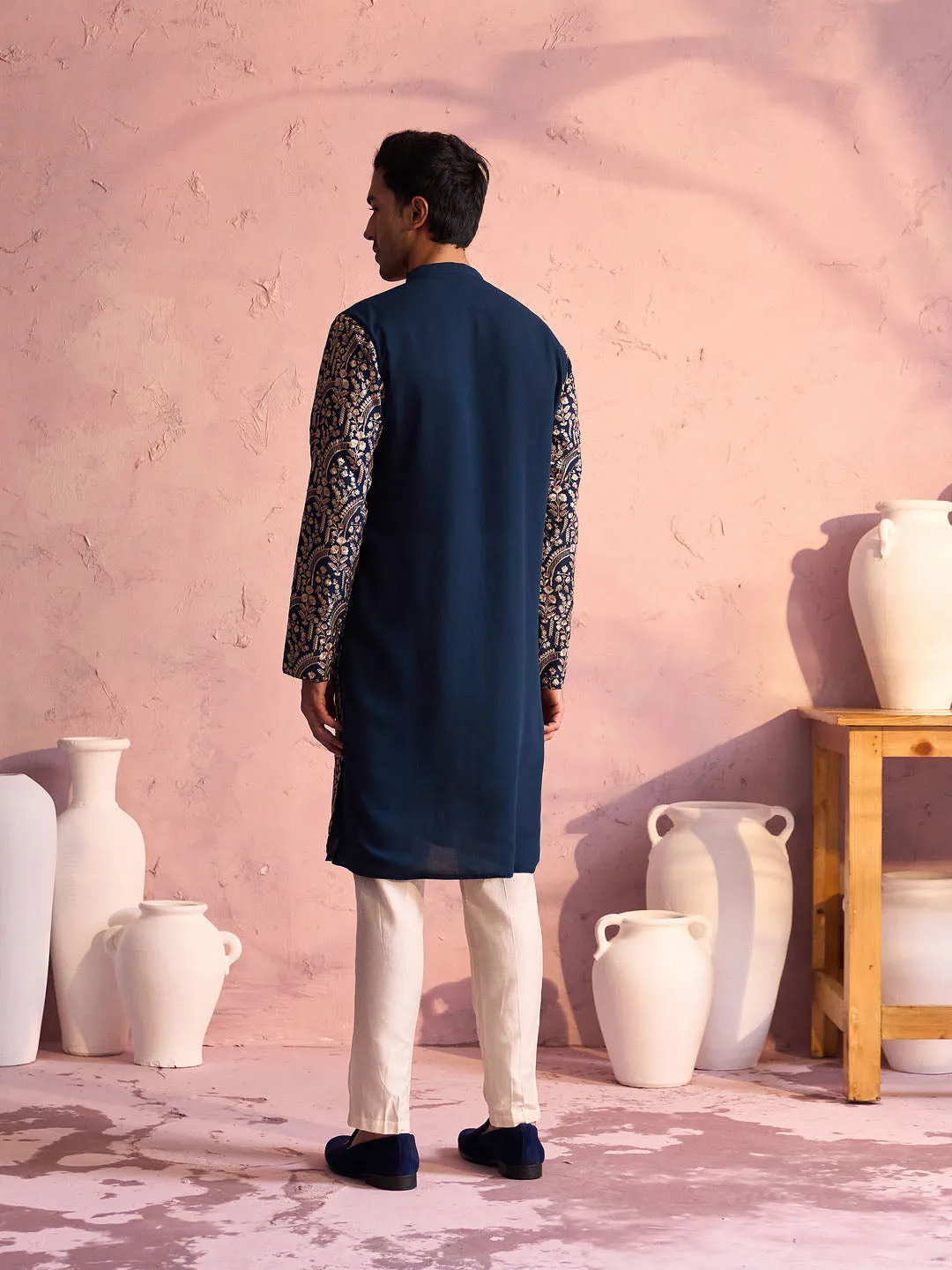 Vastramay Embroidered Kurta Pyjama Set