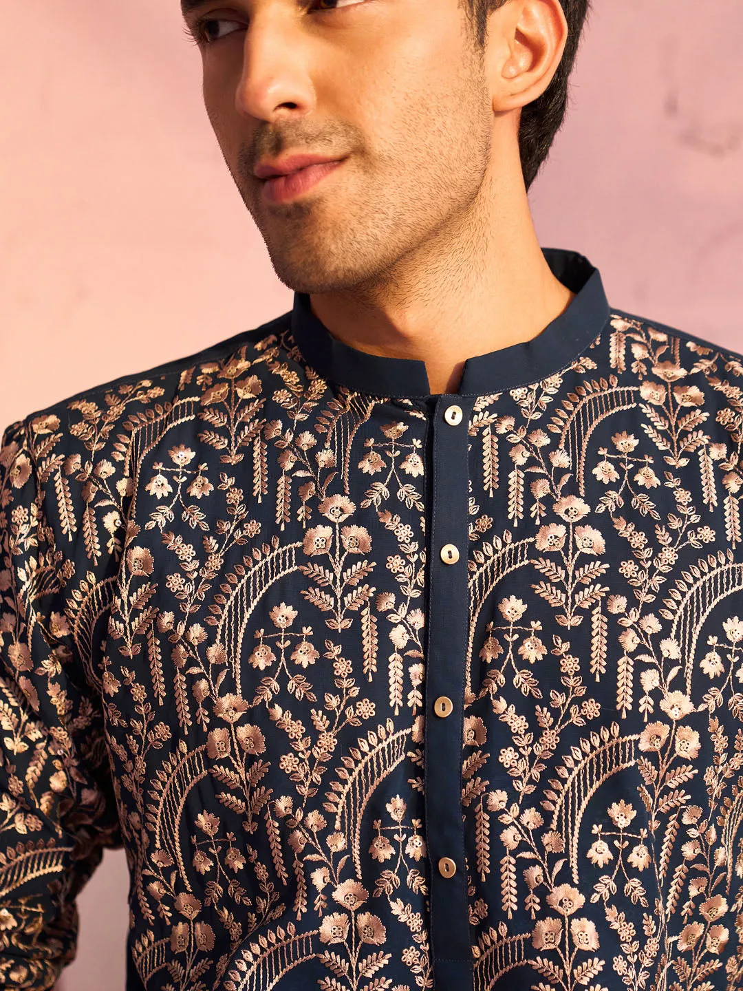Vastramay Embroidered Kurta Pyjama Set