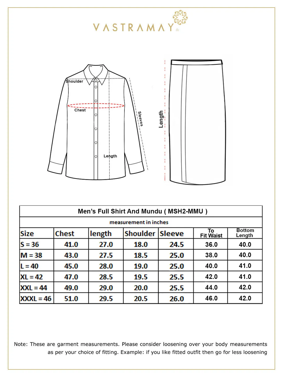 VASTRAMAY Men's Multicolour-Base-Pink And White Silk Blend Shirt And Mundu Set