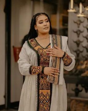 Vibrant Cultural Habesha Dress Ethiopian Traditional Dress Stunning Habesha Kemis