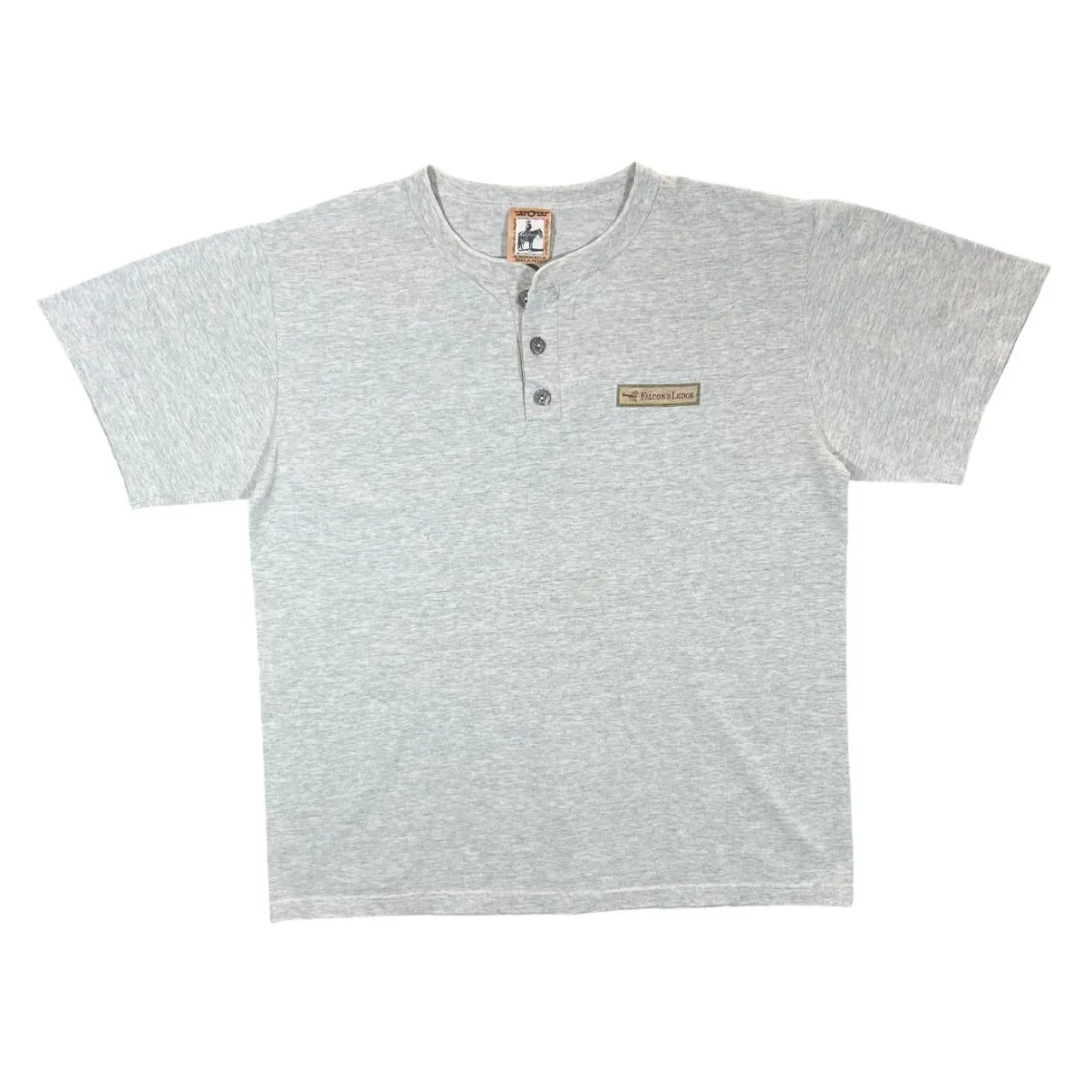 Vintage FALCON'S LEDGE Golf Cartoon Souvenir Novelty Graphic Henley Button T-Shirt
